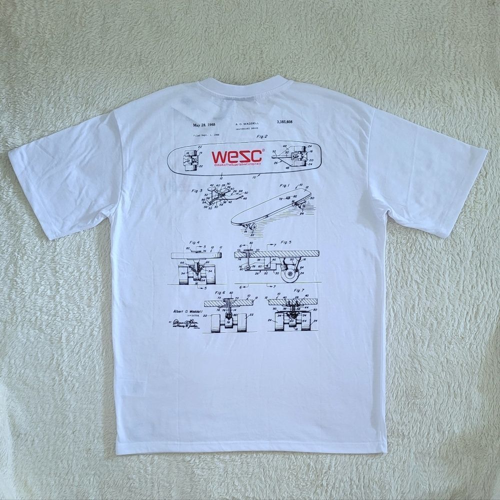 WESC "Mason" Skateboard🛹 Diagram Graphic Tee👕 - NWT